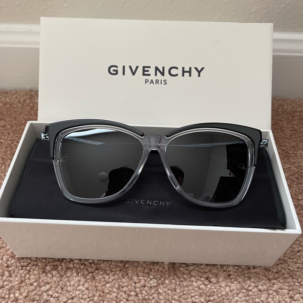 Givenchy Elegant Clear and Black Cateye Sunglasses